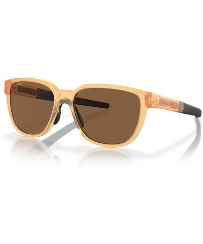 Men's Oo9250a Actuator Low Bridge Fit Rectangular Sunglasses Matte Transparent Light Curry/Prizm Bronze $66.70 Rectangular