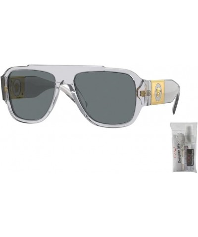 VE4436U Pillow Sunglasses for Men + BUNDLE With Designer iWear Eyewear Kit Transparent Grey / Dark Blue $76.22 Wayfarer