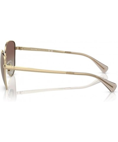 Women's Ra4144 Butterfly Sunglasses Shiny Pale Gold/Gradient Brown Mirrored Silver $32.02 Butterfly