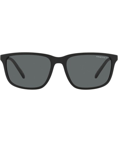 Men's an 4288 Rectangular Sunglasses Matte Black $30.82 Square