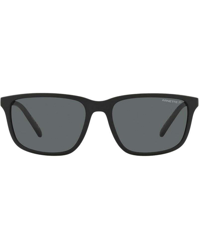 Men's an 4288 Rectangular Sunglasses Matte Black $30.82 Square