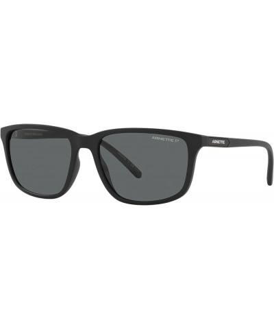 Men's an 4288 Rectangular Sunglasses Matte Black $30.82 Square