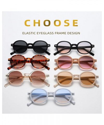 Round Frame Retro Sunglasses for Men and Women Outdoor Holiday Beach (Color : G, Size : Medium) Medium C $18.53 Designer