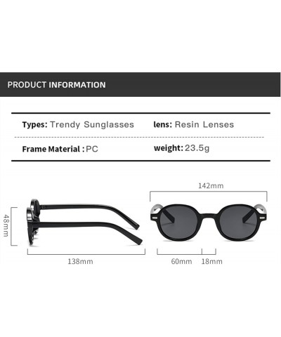 Round Frame Retro Sunglasses for Men and Women Outdoor Holiday Beach (Color : G, Size : Medium) Medium C $18.53 Designer