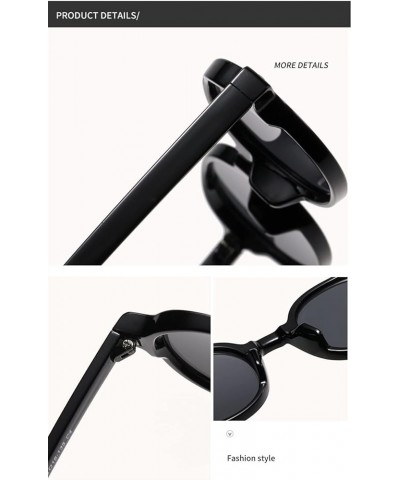 Round Frame Retro Sunglasses for Men and Women Outdoor Holiday Beach (Color : G, Size : Medium) Medium C $18.53 Designer