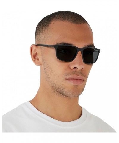 Men's an 4288 Rectangular Sunglasses Matte Black $30.82 Square