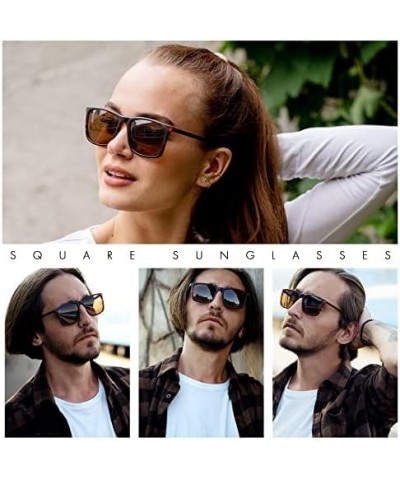 Polarized Driving Sunglasses Retro Square UV protection Classic Sun Glasses Men Tortoise Frame / Polarized Brown Lens $14.74 ...