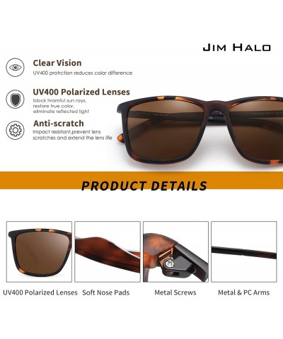 Polarized Driving Sunglasses Retro Square UV protection Classic Sun Glasses Men Tortoise Frame / Polarized Brown Lens $14.74 ...