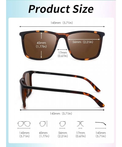 Polarized Driving Sunglasses Retro Square UV protection Classic Sun Glasses Men Tortoise Frame / Polarized Brown Lens $14.74 ...