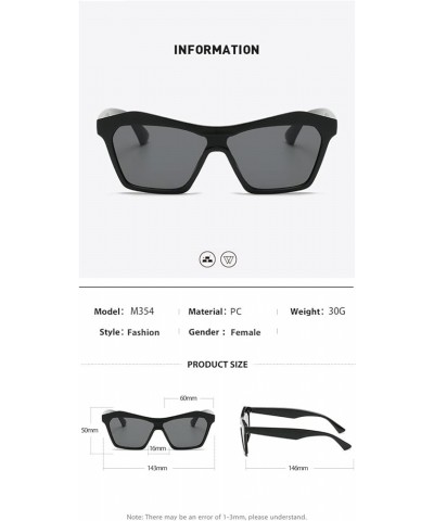 Retro Cat Eye Fashion Outdoor Sunglasses Vacation Men And Women Decorative Trendy UV400 Sunglasses Gift E $18.29 Designer