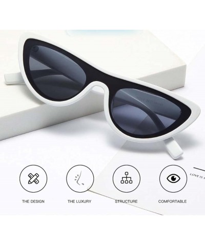 Cat Eye Small Frame Triangle Sunglasses Gradient Uv400 Outdoor Sunshade Decoration Holiday Driving Glasses (Color : D, Size :...