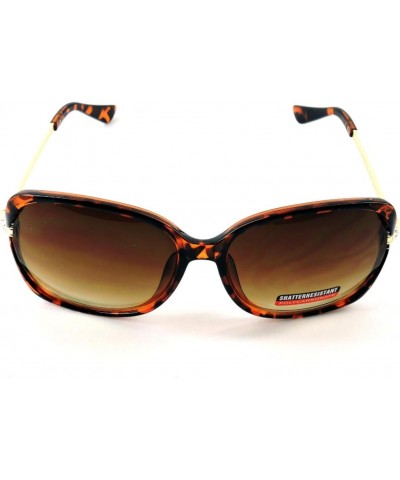 Vintage Thick Oversized Plastic Frame Womens Sunglasses UV 400 Tortoise W Cz & Gold $9.85 Aviator