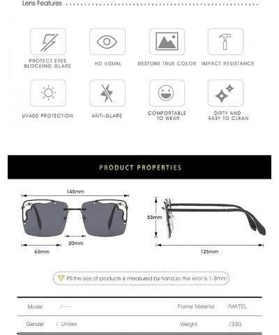 Fashion Square Sunglasses Women Men Hollow Lady Style Metal Frame Color Lens Luxury C6 $22.15 Rectangular