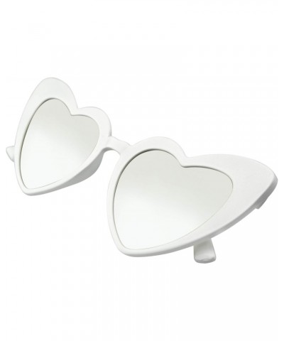 Heart Shape Cat Eye Sunglasses Heart Retro Vintage Women Fashion Shades Eyewear (White Silver) $9.00 Cat Eye