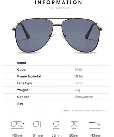 Men and Women Metal Fashion Large Frame Outdoor Vacation Sunglasses (Color : A, Size : 1) 1 D $17.99 Designer