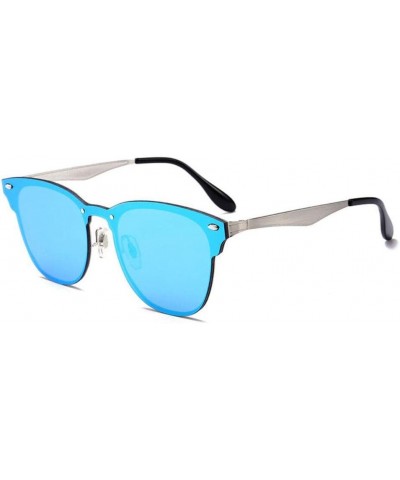 Fashion Rivet Sunglasses Women Men Vintage Metal Frame Driving Sun glasses Silver $8.84 Square