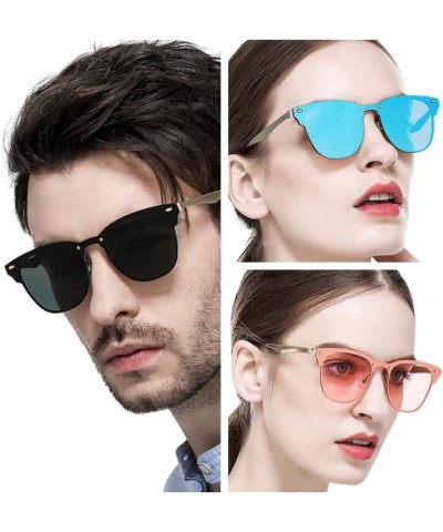 Fashion Rivet Sunglasses Women Men Vintage Metal Frame Driving Sun glasses Silver $8.84 Square