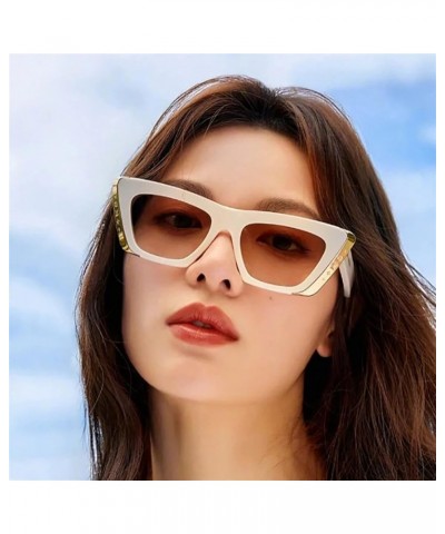 Men and Women Retro Cat Eye Sunglasses Fashion Simple Metal Side Decorative Sunglasses (Color : 1, Size : 1) 1 1 $10.34 Cat Eye