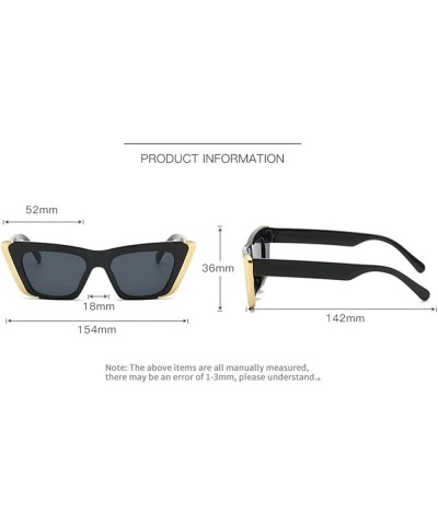 Men and Women Retro Cat Eye Sunglasses Fashion Simple Metal Side Decorative Sunglasses (Color : 1, Size : 1) 1 1 $10.34 Cat Eye