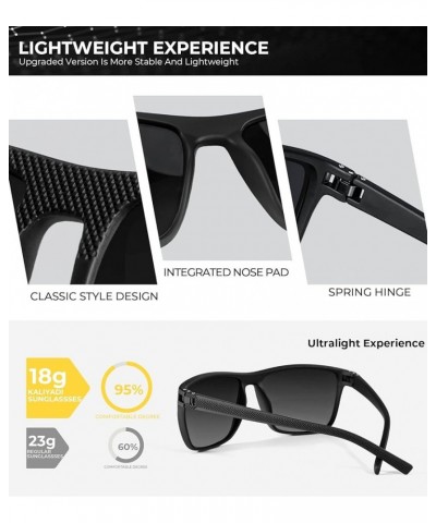 Polarized Sunglasses for Men, Lightweight Sun Glasses with UV Protection for Driving Fishing Golf (3 Pack) Black/Gradual Gray...