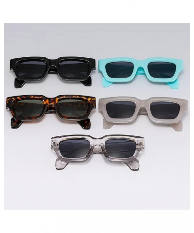 Retro Sunglasses Vintage Sunglasses Small Square Rectangle 90s Glasses Trendy Y2K for Men Women Leopard $9.24 Rectangular