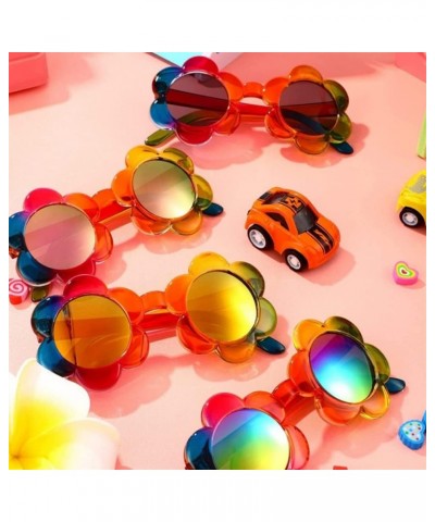 Baby Sunglasses Kids Flower Sunglasses Rainbow Colorful Cute Round Kid Eyewear for Toddler Kids Boy Girls Outdoor Activities ...