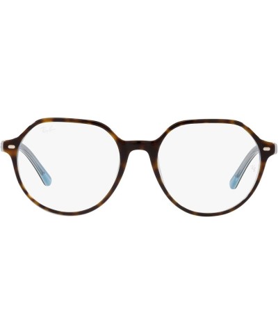 RB2195 Thalia Square Sunglasses Havana on Light Blue/Transition Clear to Sapphire $44.20 Square