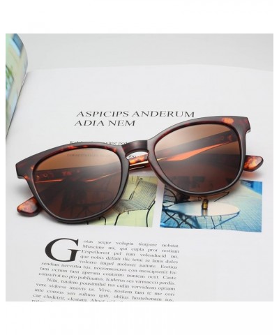 Semi Rimless Polarised Sunglasses Men Women Classic Horn Rimmed Frame UV400 Half Frame Shades 【b3】brown $7.79 Rimless