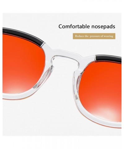 Round Retro Hip-hop Sunglasses for Men and Women (Color : D, Size : 1) 1A $18.53 Designer