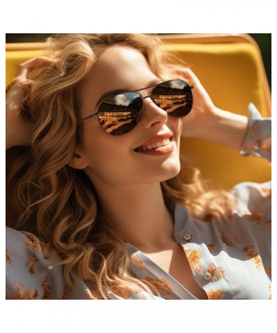 Polarized Aviator Sunglasses for Men Women- Classic Sun Glasses for Driving Fishing with UV Protection Z81 Black $7.50 Oval