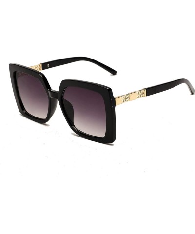 Jewel-Detail Frames Square Oversized Sunglasses for Women Black $31.74 Oversized