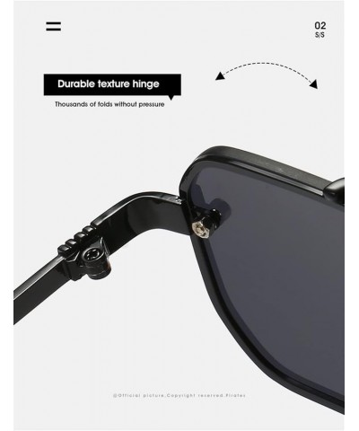 Retro Square Men and Women Sunglasses Uv400 Outdoor Vacation Sunglasses (Color : C, Size : Medium) Medium E $17.43 Designer