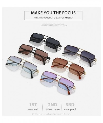 Retro Square Men and Women Sunglasses Uv400 Outdoor Vacation Sunglasses (Color : C, Size : Medium) Medium E $17.43 Designer