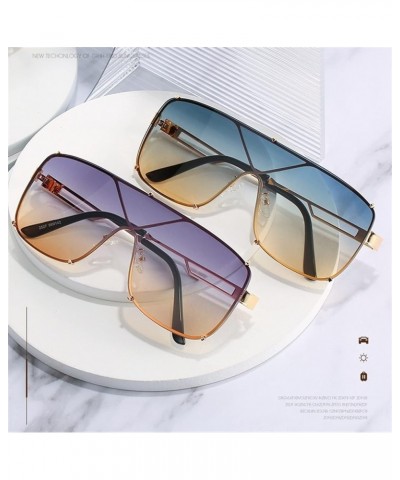 Metal Retro Large Frame Men and Women Sunglasses Sunshade Outdoor Vacation (Color : A, Size : Medium) Medium C $23.74 Designer