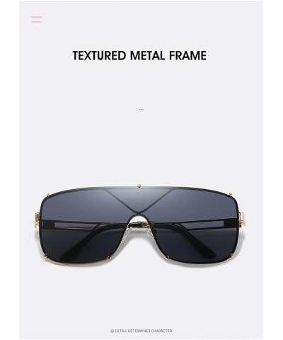 Metal Retro Large Frame Men and Women Sunglasses Sunshade Outdoor Vacation (Color : A, Size : Medium) Medium C $23.74 Designer