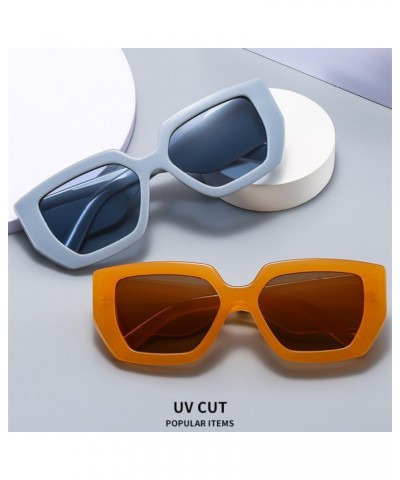 Vintage Square Sunglasses Women Men Wide Leg Big Frame Sun Glasses Luxury Fashion Shades Summer Retro Trends C1 $52.80 Sport