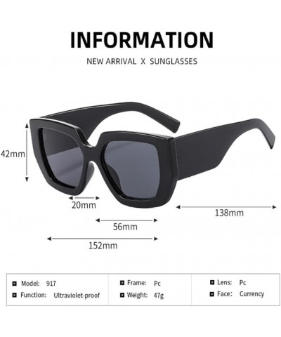 Vintage Square Sunglasses Women Men Wide Leg Big Frame Sun Glasses Luxury Fashion Shades Summer Retro Trends C1 $52.80 Sport