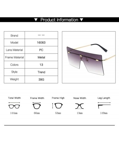 Fashion Large Frame Men and Women Street Shooting Sunglasses Outdoor Vacation Party Decorative Sunglasses (Color : D, Size : ...