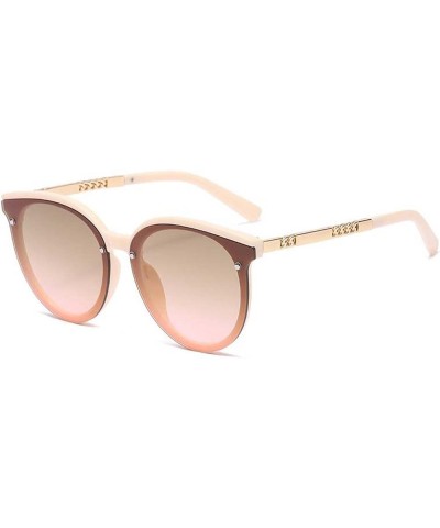 Round Frame Ladies Sunglasses Holiday Shade Decoration Street Shot Glasses (Color : C, Size : Medium) Medium B $16.24 Round