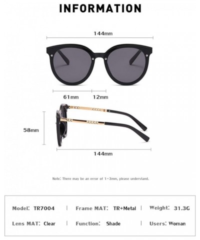 Round Frame Ladies Sunglasses Holiday Shade Decoration Street Shot Glasses (Color : C, Size : Medium) Medium B $16.24 Round