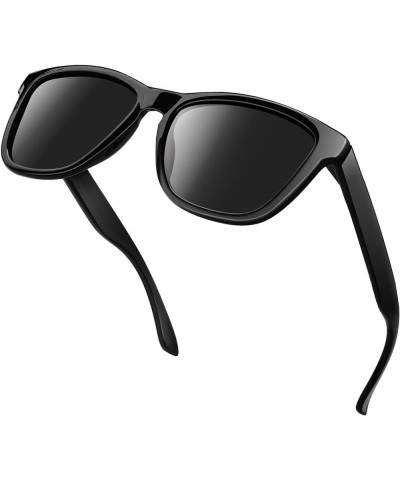 Polarized Sunglasses Men Women Retro Classic Designer Sun Glasses UV400 Protection 【a03】bright Black $8.54 Rimless