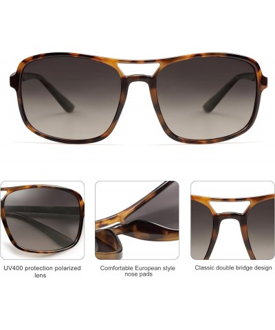 Sports Polarized Aviator Sunglasses for Women Men Lightweight Womens Retro Vintange Driving Shades SJ2269 Leopard $10.59 Sport