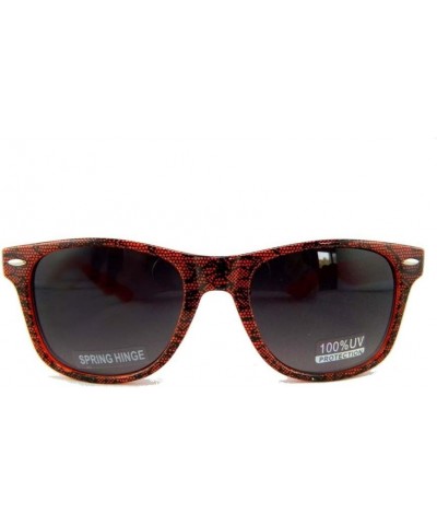 New Promotional Wayfarer Retro Sunglasses With Spring Temple - Black Lace Orange $7.27 Wayfarer