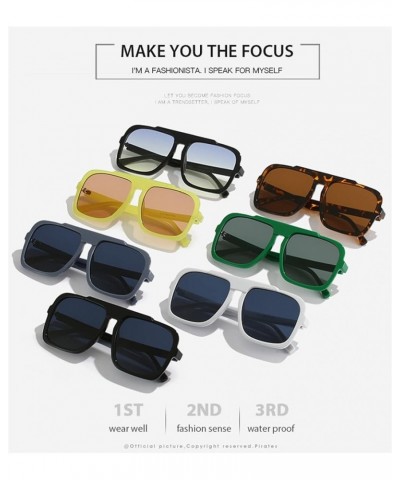 Square Vacation Outdoor Driving Men's and Women's Sunglasses Large Frame Fashion Decoration Sunglasses 6 $12.98 Designer