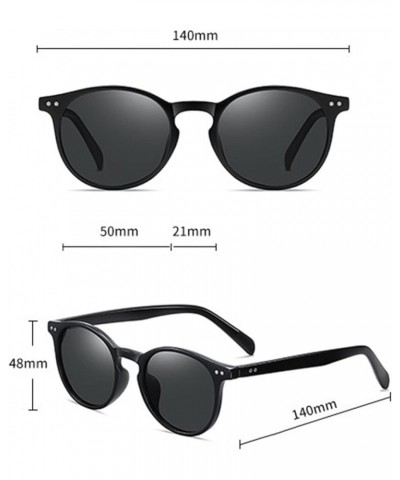 Retro Polarized Too Round Frame Sunglasses for Men and Women Outdoor Sun Shading Beach Driving Sunglasses (Color : C, Size : ...