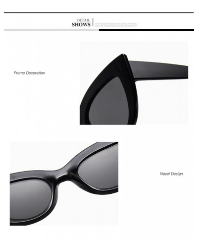 Large Frame Cat Eye Retro Sunglasses for Men and Women (Color : H, Size : 1) 1 I $18.68 Designer