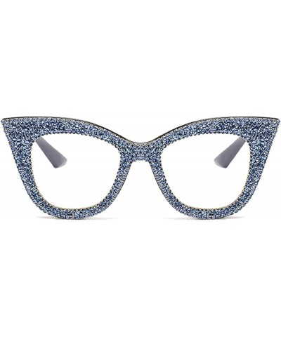 Fashion Oversize Bling Rhinestone Cat Eye Sunglasses For Women Vintage Diamond Butterfly Sun Glasses Female Elegant Shades Bl...