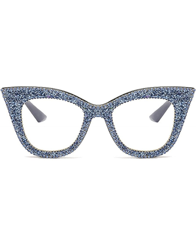 Fashion Oversize Bling Rhinestone Cat Eye Sunglasses For Women Vintage Diamond Butterfly Sun Glasses Female Elegant Shades Bl...