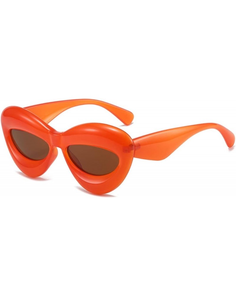 Sexy Lips Sunglasses For Women Fashion Thick Frame Cat Eye Sunglasses Candy Color Party Men Ladies Glasses Orange $8.60 Cat Eye