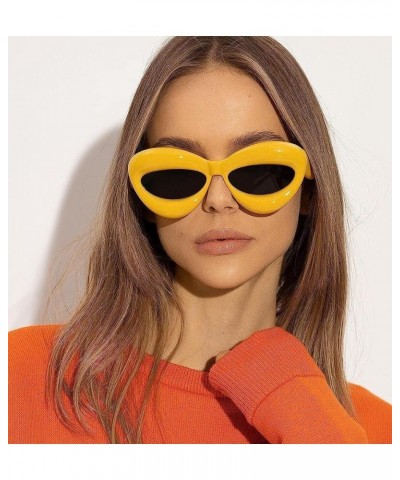 Sexy Lips Sunglasses For Women Fashion Thick Frame Cat Eye Sunglasses Candy Color Party Men Ladies Glasses Orange $8.60 Cat Eye